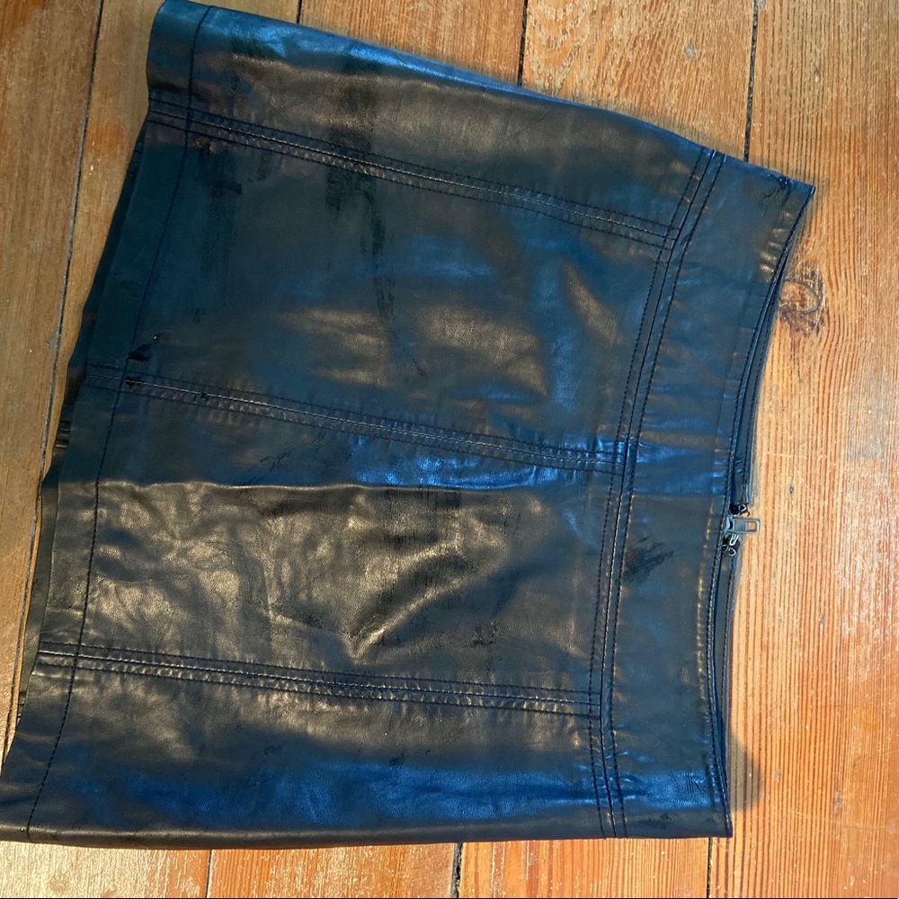Free People leather skirt